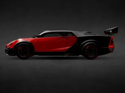 Off-road Bugatti PBR Low-poly 3D model