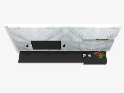 Deco TV Wall PBR 3D model