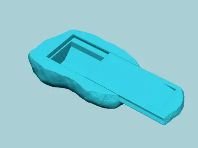 Rock Realistic Secret Key Hide STL - Outdoor Stone 3D print model