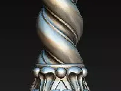 Columns ornate urn 3D model