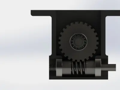 Worm and Wheel Gear 3D model
