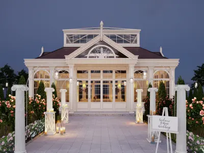 Classic home Low-poly 3D model