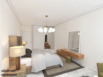 MODERN BEDROOM 3D model 15