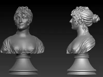 Bust of Woman 3d model 3D print model