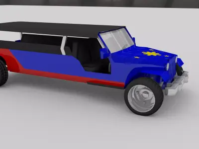Jeepney philippine jeep Free 3D model