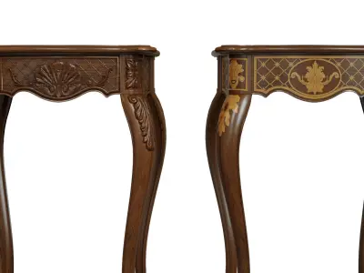 Classic side table 500 Low-poly 3D model