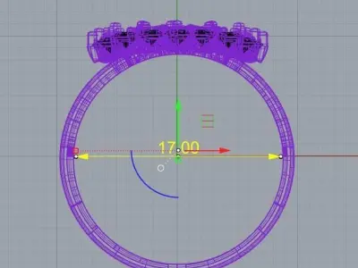  Anillo de 15 para dama-mujer -v- 3D print model