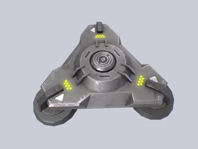 Sci fi trap Low-poly 3D model