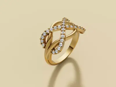 Gold Infinity Ring  3D print model