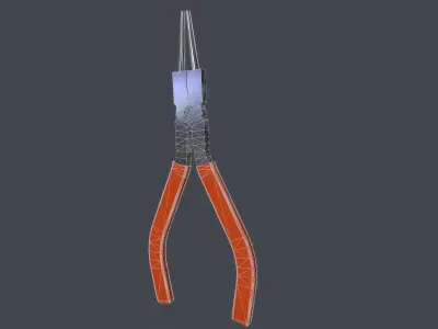 circlip pliers Low-poly 3D model