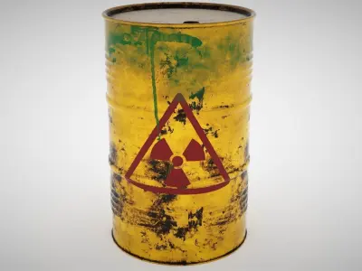 LowPoly PBR Barrel can Free low-poly 3D model