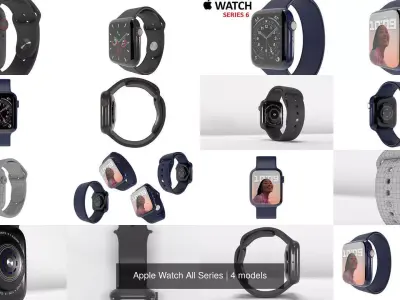 Apple Watch All Series 3D Model Pack