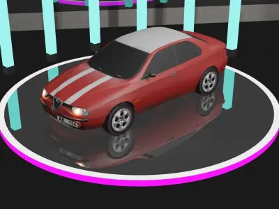 Alfa Romeo 156 Low-poly 3D model