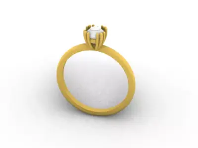Claw stone ring  3D print model