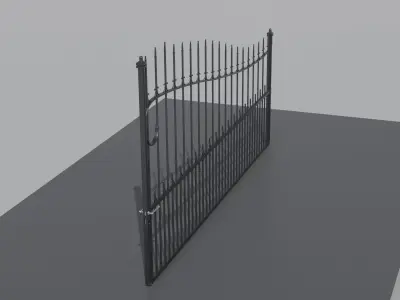 Gate with Handle 3D model