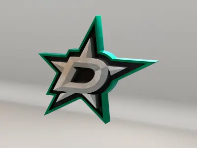NHL Dallas Stars Team Logo 3D model