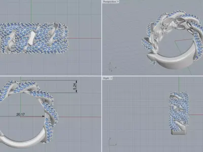 ring woman men  3D print model shop