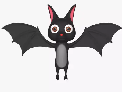 Bat Cartoon 3D model