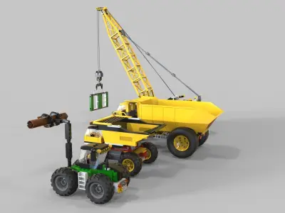 Lego Pack truck 3D model