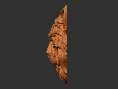 wolf head 3D print model