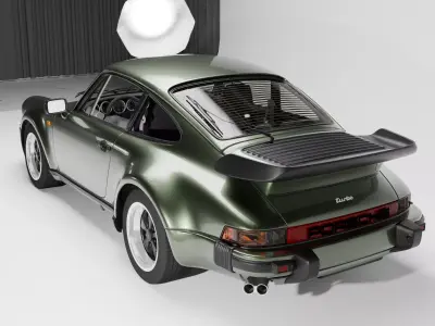 Porsche 911 Turbo 930 Low-poly 3D model