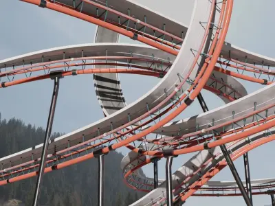 Acrobatic Track Low-poly 3D model