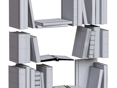 Books collection-1 Low-poly 3D model
