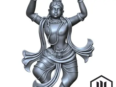  Traditional Indian Male Dancer  3D print model