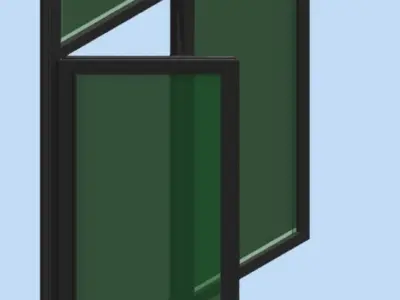 Aluminium extrusion frame assembly design  for door and windows 3D print model