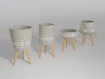 Collection of flower pots