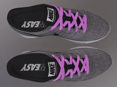 NIKE LUNAR FLYKNIT SHOES PBR Low-poly 3D model