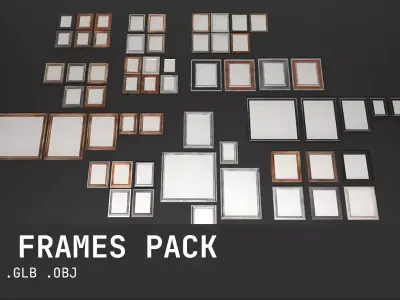 Photo Frames Pack 3D model