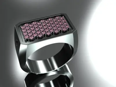 Mens Size 10 Diamond Ring Gold Silver Platinum Luxury Jewelry 3D print model