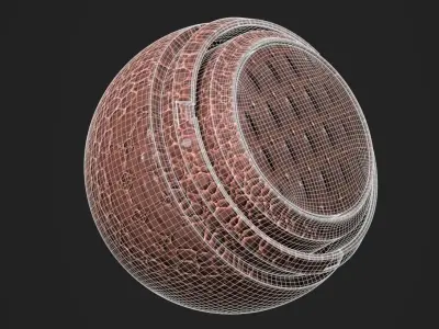 crocodile back leather 3D model
