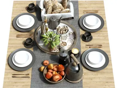 tableware set 152 3D model