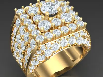 Luxury Men Rings Designs 5MR080 3D print model