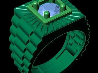 men ring 04 3D print model