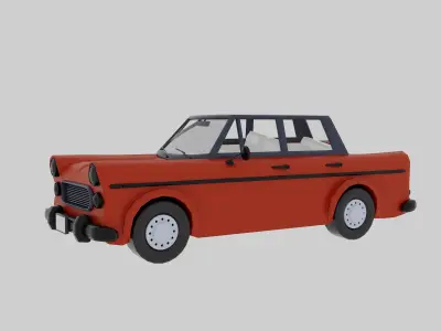 3d Car modeling  Low-poly 3D model