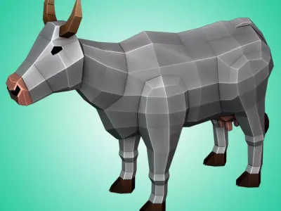 Cow Low Poly Low-poly 3D model