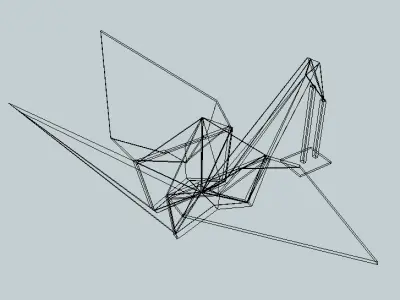 Origami crane Free 3D print model