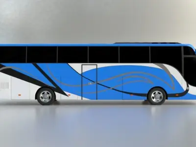 blue motorcoach 3D model