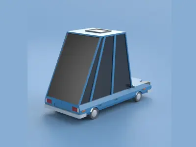 CARTOON CAR 1 Low-poly 3D model