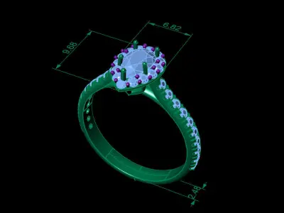 SELIN woman ring 3D print model