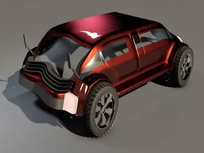 3d Car Game Style Four            Low-poly 3D model