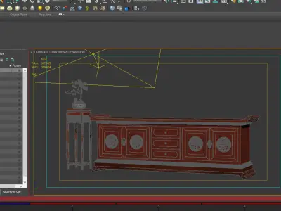cabinet cabinet wardrobe sofa bed table bookshelve 3D model