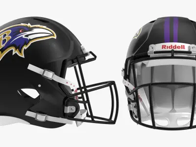 Baltimore Ravens American Football Helmet 3D model