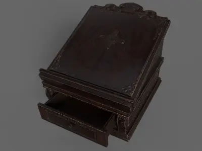 Victorian Book Stand Low-poly 3D model