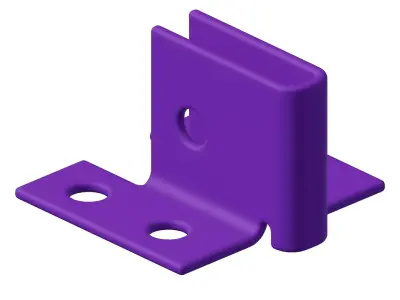 Plastic U Bracket 3D model