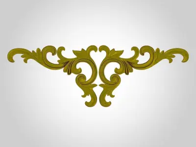 fretwork ornate applique design 3D model