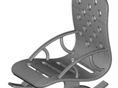 Stylish Rocking Chair 3D print model